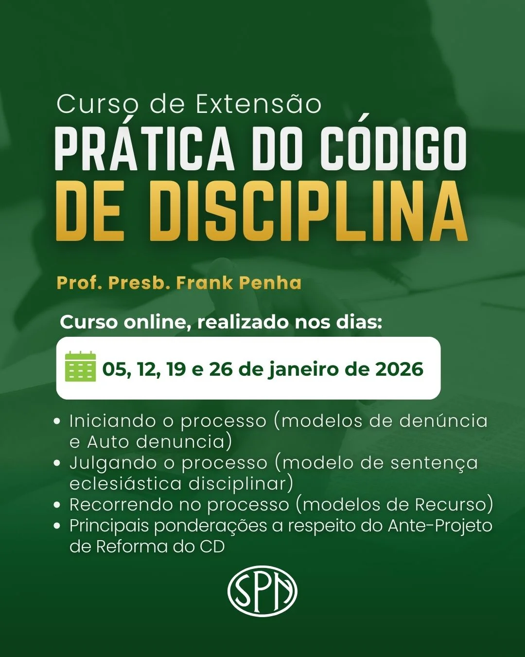 Prática do código de disciplina